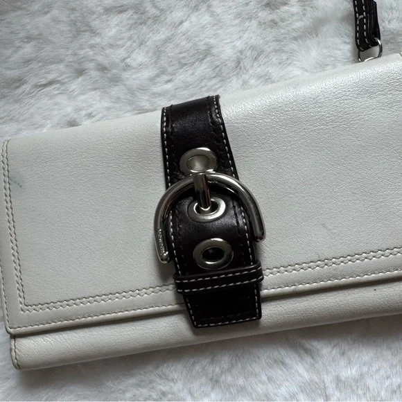 Coach Soho Buckle Flap Satchel Bag + Matching Wallet Leather Authentic - Picture 8 of 10